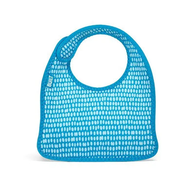 BUILT Mess Mate 2 vnt. vaikiškų seilinukų rinkinys (Dribble Dots Blue)