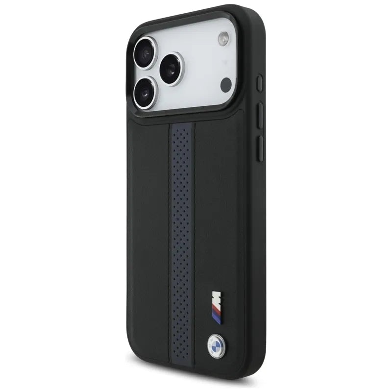 BMW M Perforated Stripe Logo MagSafe - iPhone 17 Pro Max dėklas (mėlynas)