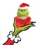 Grinch – Pliušinis žaislas / sėdintis Grinch su Kalėdų Senelio kostiumu 13 cm iš Palm Pals kolekcijos, ekologiškas