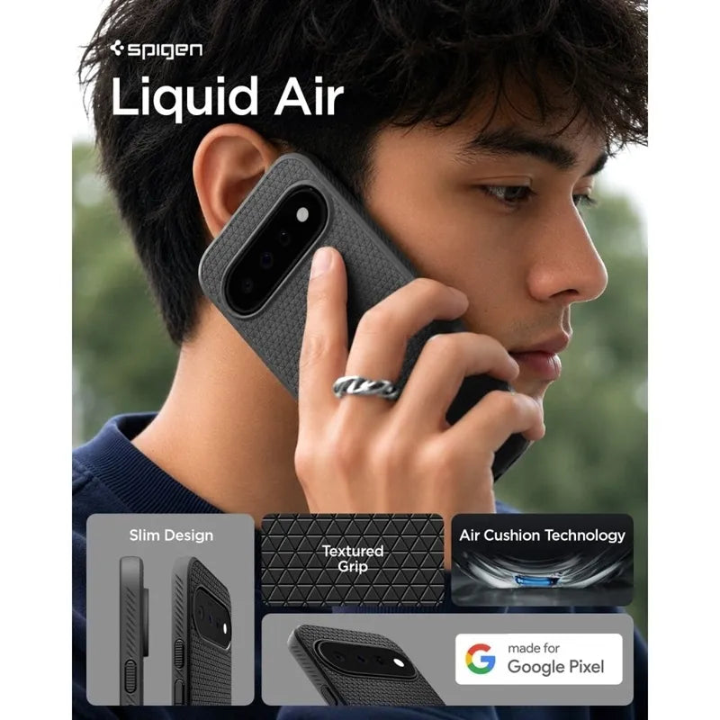 Spigen Liquid Air – dėklas Google Pixel 11 (matinė juoda)