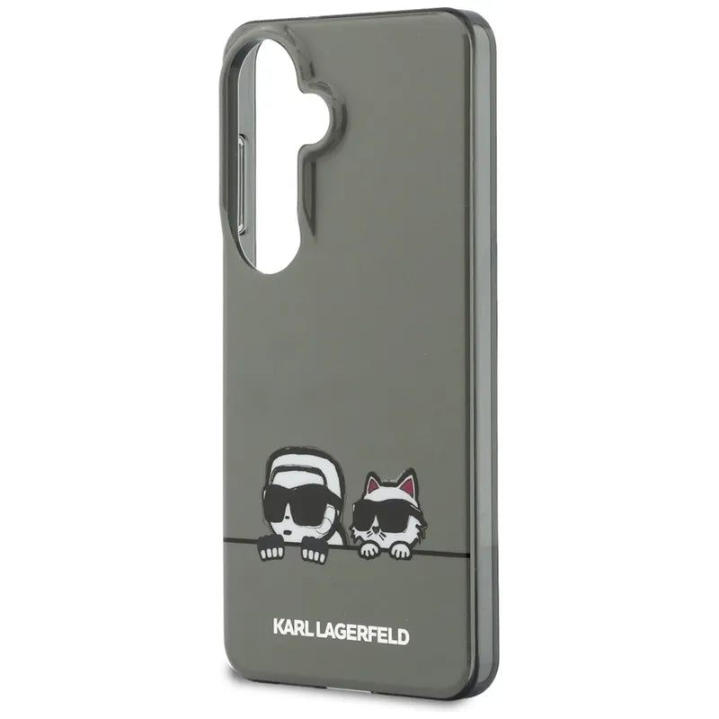 Karl Lagerfeld IML Peekaboo Karl & Choupette MagSafe – Samsung Galaxy S26 dėklas (juodas)
