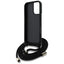 „Guess 4G Big Logo Cord Strap Crossbody“ – dėklas „iPhone 16 Plus“ (juodas)
