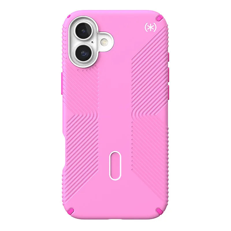 Speck Presidio2 Grip ClickLock & MagSafe - iPhone 16 Plus dėklas (True Pink / Shocking Pink / White)