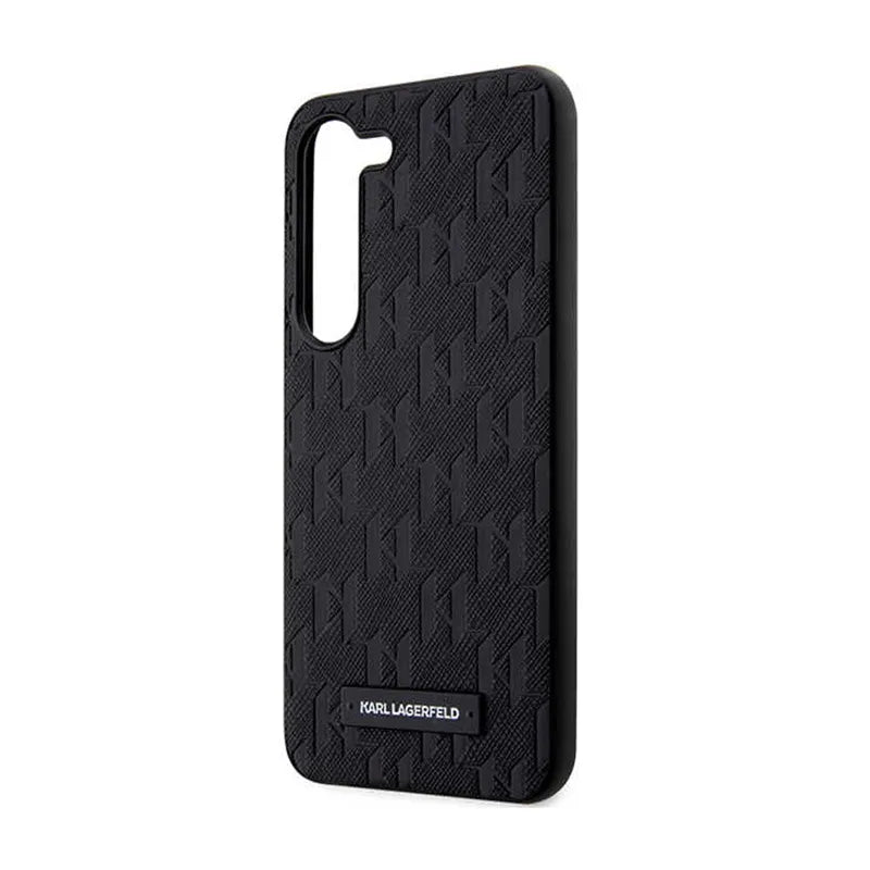 Karl Lagerfeld Saffiano Monogram Metal Logo - Dėklas Samsung Galaxy S24 (juodas)
