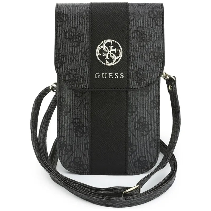 Guess 4G & Classic Logos Stripe Strap – telefono krepšys (juodas)