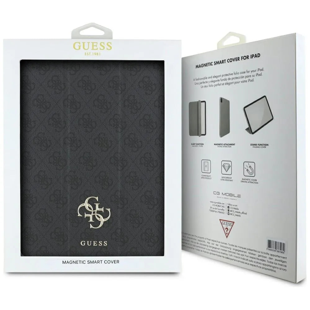 Guess Magnetic 4G Big Logo - dėklas iPad Air 13" M3 (2025) / iPad Air 13" M2 (2024) (juodas)