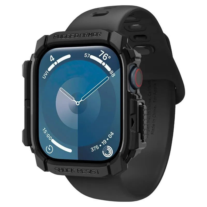 Spigen Rugged Armor – dėklas Apple Watch 10 46 mm (matinė juoda)