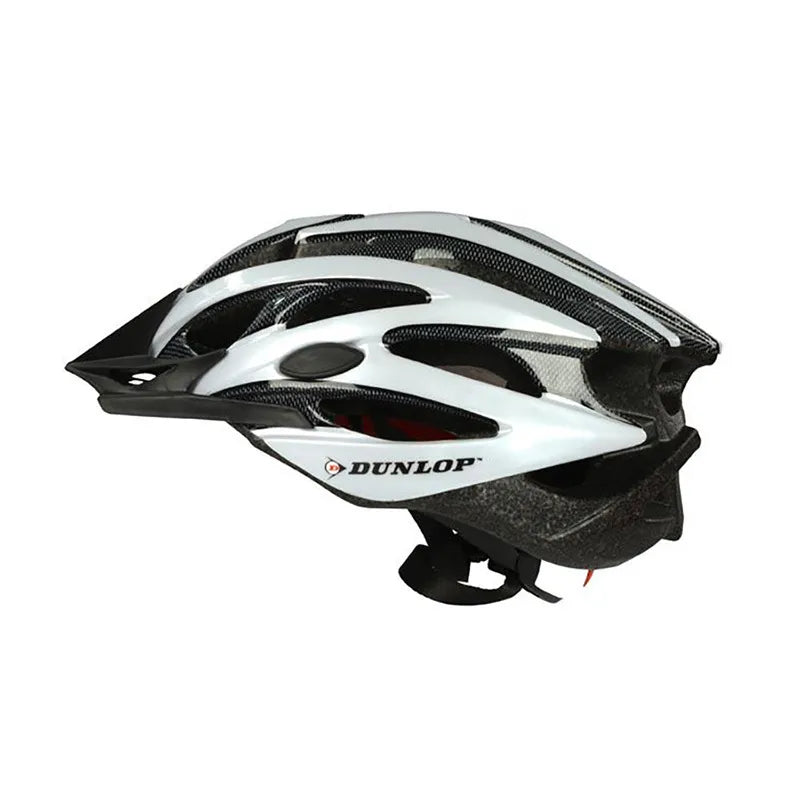 Dunlop - reguliuojamas MTB dviračio šalmas, M dydis 55-58 cm (baltas su juodu)