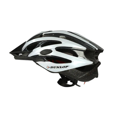 Dunlop - reguliuojamas MTB dviračio šalmas, M dydis 55-58 cm (baltas su juodu)