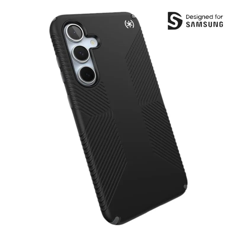 Speck Presidio2 Grip – dėklas Samsung Galaxy S24 FE (juodas/pilkas/baltas)