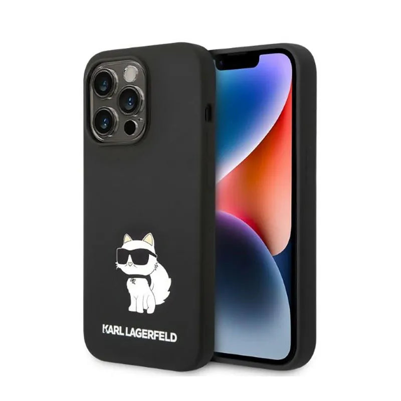 Karl Lagerfeld Silicone NFT Choupette – Dėklas, skirtas iPhone 14 Pro Max (juodas)
