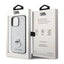 Karl Lagerfeld Fixed Glitter Choupette Logo Metal Pin - dėklas iPhone 15 Pro Max (sidabrinis)