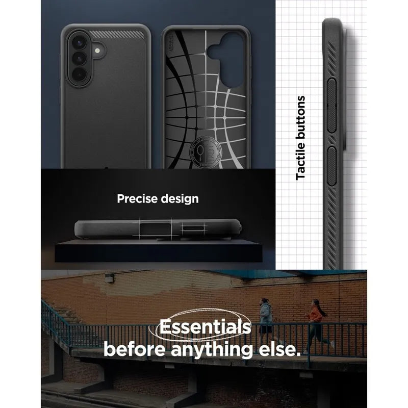 Spigen Rugged Armor – dėklas Samsung Galaxy A57 5G (matinis juodas)