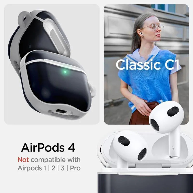 Spigen Classic C1 – dėklas Apple AirPods 4 (grafitinis)