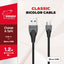 Energizer Classic - USB-A į Micro USB jungiamasis laidas 1.2 m (juodas)
