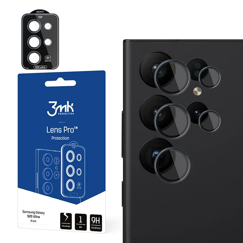 3mk Lens Protection Pro – stiklas kameros lęšiui, skirtas Samsung Galaxy S24 Ultra (juodas)