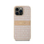 DKNY Leather Mono Stripe & Metal Logo – dėklas iPhone 15 Pro Max (rožinis)