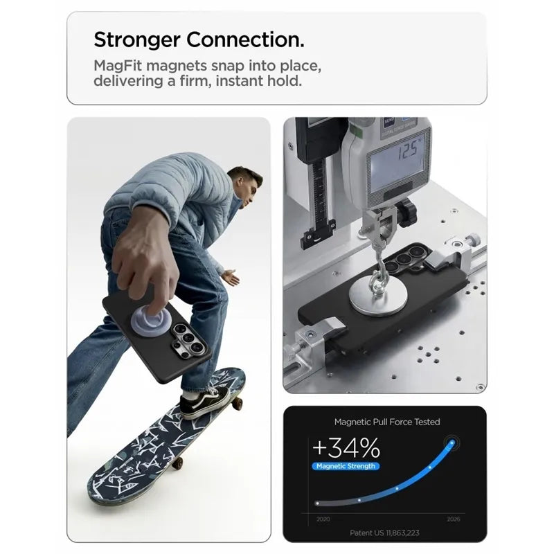 Spigen Thin Fit Mag MagSafe - dėklas Samsung Galaxy S26 Ultra (juodas)