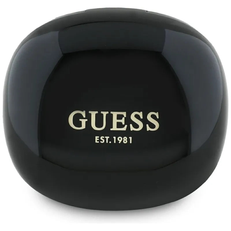 Guess Flat Classic Logo Electroplated – TWS ausinės + įkrovimo dėklas (juodos)