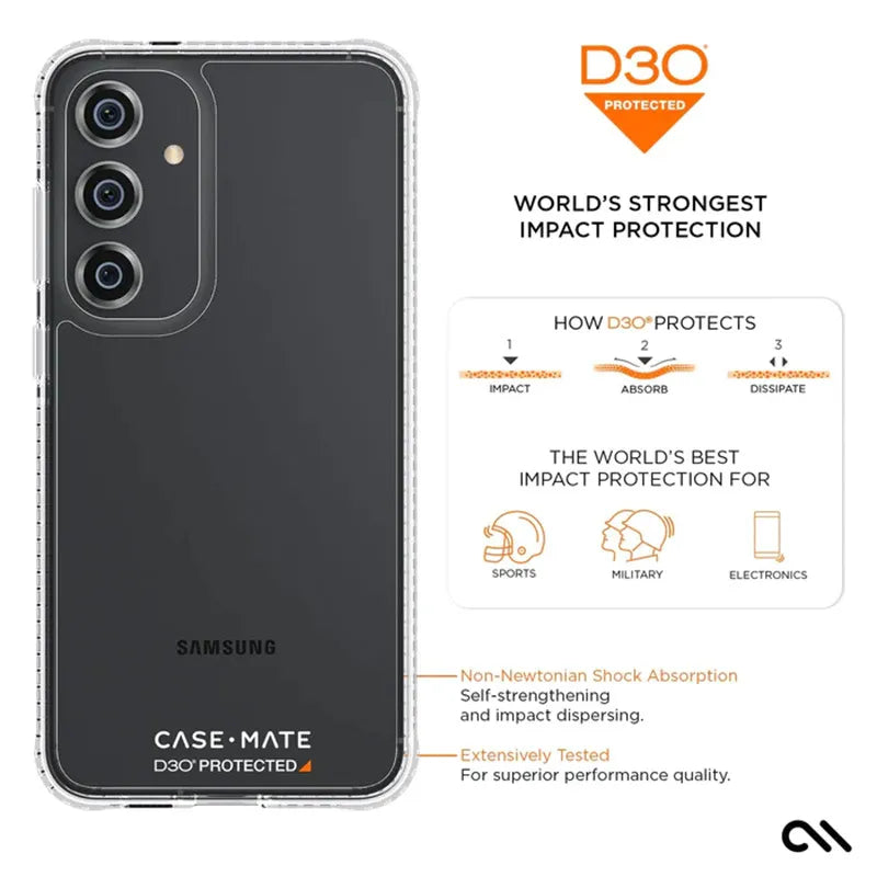 Case-Mate Ultra Tough Clear D3O – dėklas Samsung Galaxy S24+ (skaidrus)