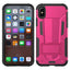 Zizo Hybrid Transformer Cover – tvirtas dėklas iPhone X su stoveliu (rožinė / juoda)
