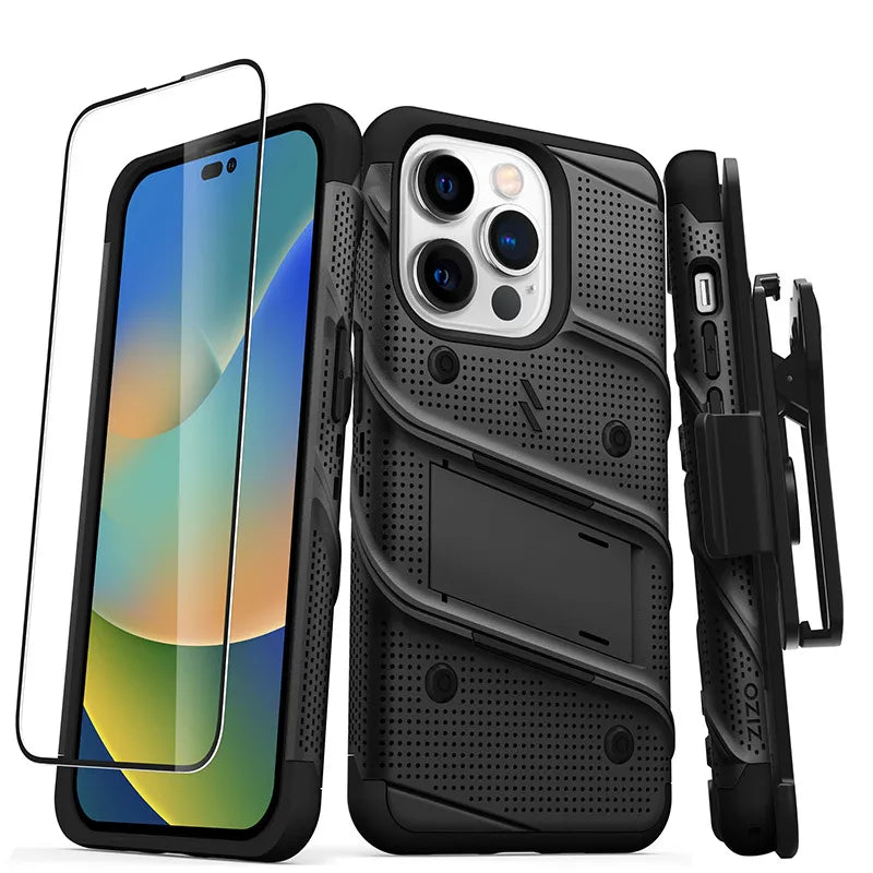 ZIZO BOLT serija – dėklas iPhone 14 Pro (juodas)