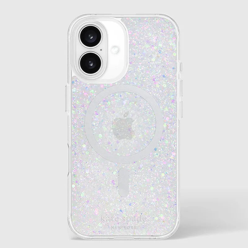 Kate Spade New York apsauginis MagSafe dėklas, skirtas iPhone 16 (Chunky Glitter)