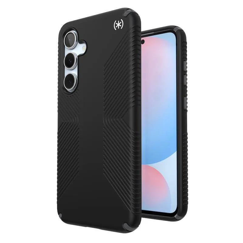 Speck Presidio2 Grip – dėklas Samsung Galaxy S24 FE (juodas/pilkas/baltas)
