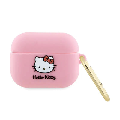 Hello Kitty 3D silikoninis dėkliukas ausinėms AirPods Pro (rožinis)