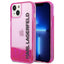 Karl Lagerfeld Liquid Glitter Translucent Elongated Logo dėklas – dėklas iPhone 14 Plus (rožinis)