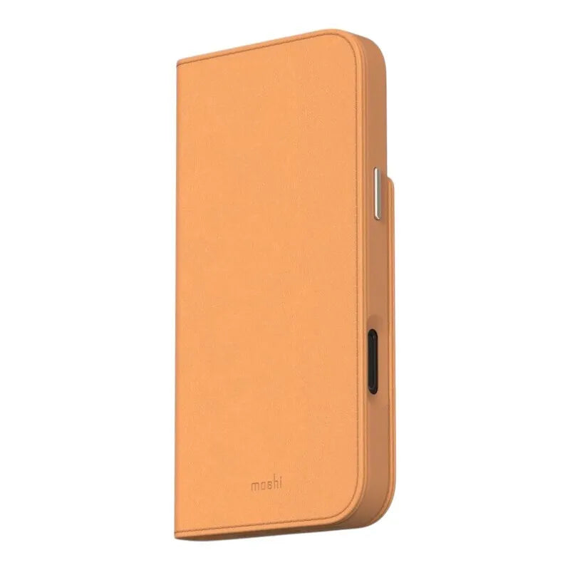 Moshi Overture MagSafe – 3-in-1 odinis atverčiamas dėklas, skirtas iPhone 16 Pro (karamelės ruda)