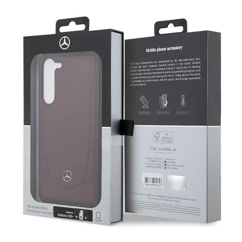 „Mercedes Leather Urban Line“ – dėklas „Samsung Galaxy S23+“ (raudonas)