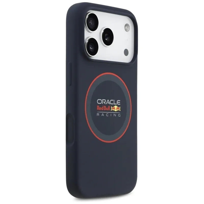 Red Bull Silicone Red Ring MagSafe – iPhone 17 Pro dėklas (tamsiai mėlynas)