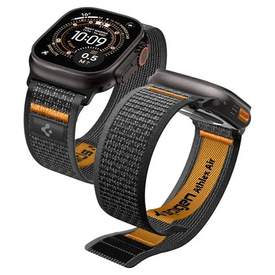 Spigen Athlex Air 2 – Apple Watch dirželis 44/45/46/49 mm (Active Black / Orange)