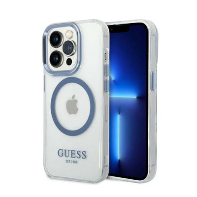 Guess Metal Outline MagSafe - dėklas iPhone 14 Pro (skaidrus)