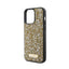 Guess Rhinestone Metal Logo – dėklas iPhone 15 Pro Max telefonui (geltonas)