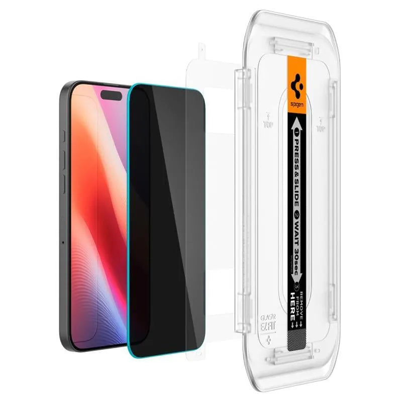 SPIGEN GLAS.TR ”EZ FIT” PRIVACY APSAUGINIS STIKLAS 2-PACK IPHONE 16 PRO MAX