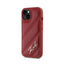 Karl Lagerfeld Diagonal Quilted Script - dėklas, skirtas iPhone 15 / 14 / 13 (raudonas)