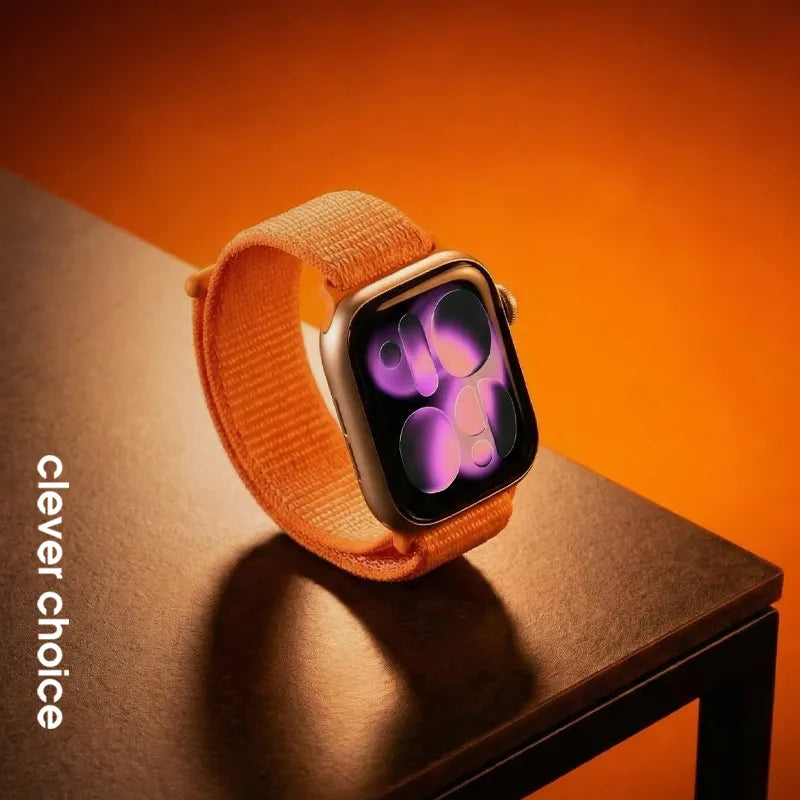 Crong Nylon – sportinis dirželis Apple Watch 38/40/41/42 mm (Tropical Orange)