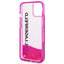 Karl Lagerfeld Liquid Glitter Translucent Elongated Logo dėklas – dėklas iPhone 14 Plus (rožinis)