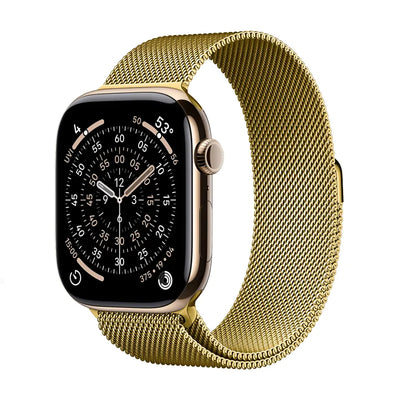 Crong Milano Steel – nerūdijančio plieno dirželis Apple Watch 38/40/41/42 mm (auksinis)
