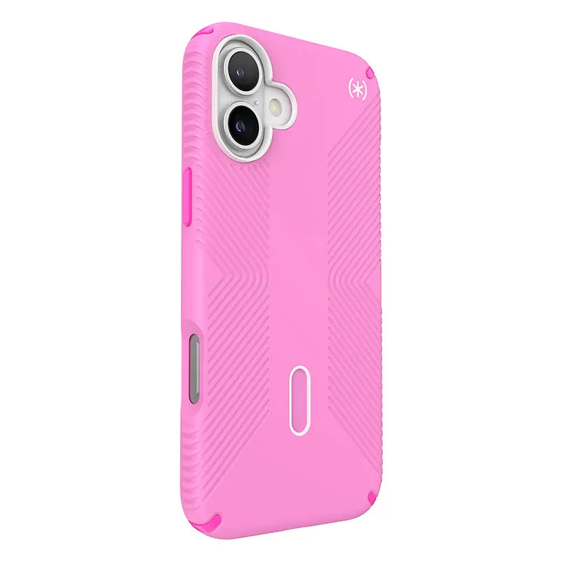 Speck Presidio2 Grip ClickLock & MagSafe - iPhone 16 Plus dėklas (True Pink / Shocking Pink / White)