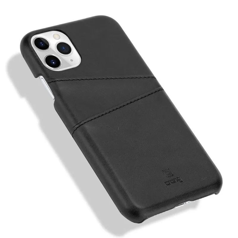 Crong Neat Cover – dėklas iPhone 11 Pro su kišenėlėmis (juodas)