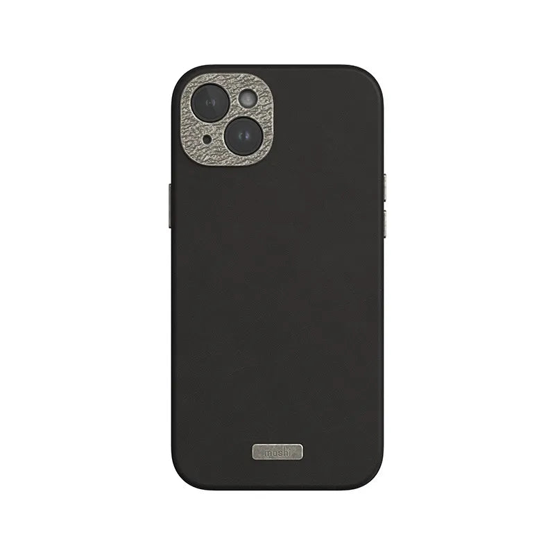 Moshi Napa MagSafe – odinis dėklas iPhone 15 Plus (Midnight Black)