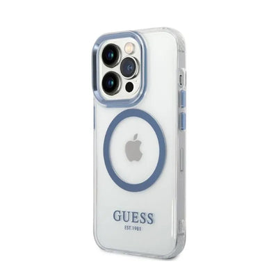 Guess Metal Outline MagSafe - dėklas iPhone 14 Pro (skaidrus)