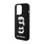 Karl Lagerfeld Silicone Karl & Choupette Heads dėklas iPhone 15 Pro Max telefonui (juodas)