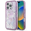 Hello Kitty Liquid Glitter 50TH Anniversary Party – dėklas Apple iPhone 16 Pro (violetinis)