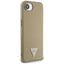 Guess Grained Triangle MagSafe – dėklas iPhone 16e telefonui (rudas)