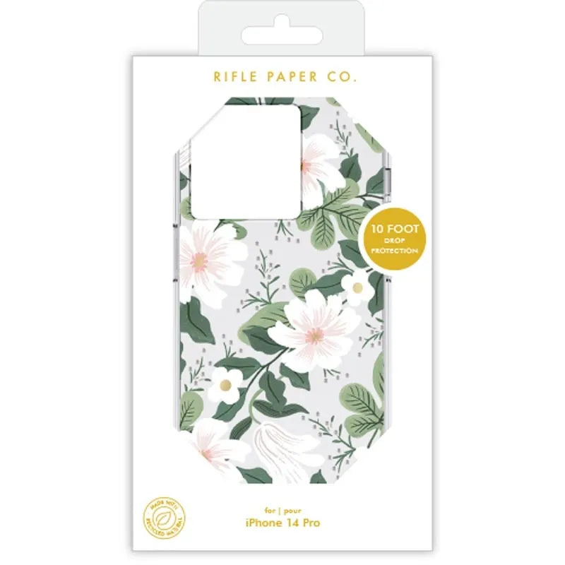 Rifle Paper Clear – dėklas iPhone 14 Pro (Willow)