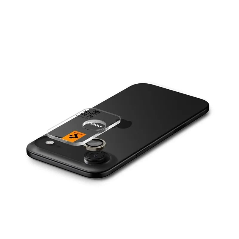 Spigen Optik Pro GLAS.TR EZ Fit kameros apsauga 2 vnt. pakuotė - objektyvo apsauga skirta iPhone Air (2 vnt.) (juoda)